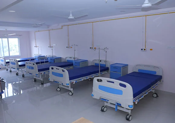 Clean and spacious patient ward at Anu Hospitals
